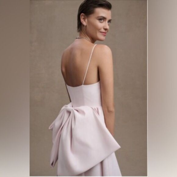 BHLDN Sachin & Babi Hadley V-Neck Back-Bow Empire Gown/ Size 4 - Picture 4 of 10